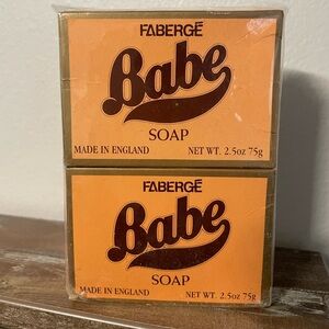Vintage Faberge Babe bar soap set of 2- 2.5 oz bars made in England